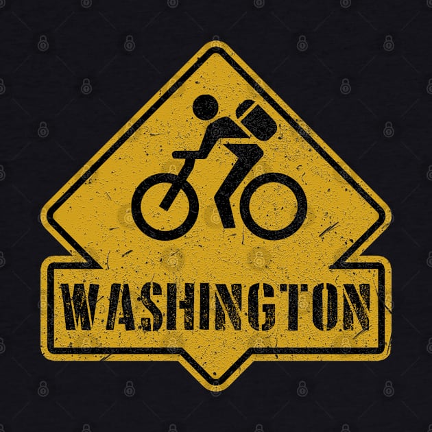 Washington downhill biking warning sign by SerenityByAlex